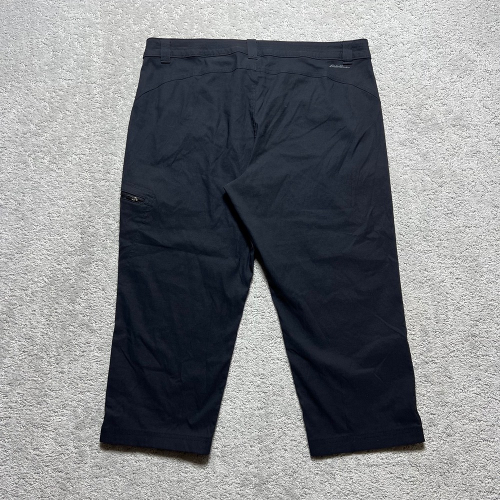 Eddie Bauer Guide Pro Capri Pants Womens 14 Black High Waist Hiking Outdoor - Picture 10 of 16